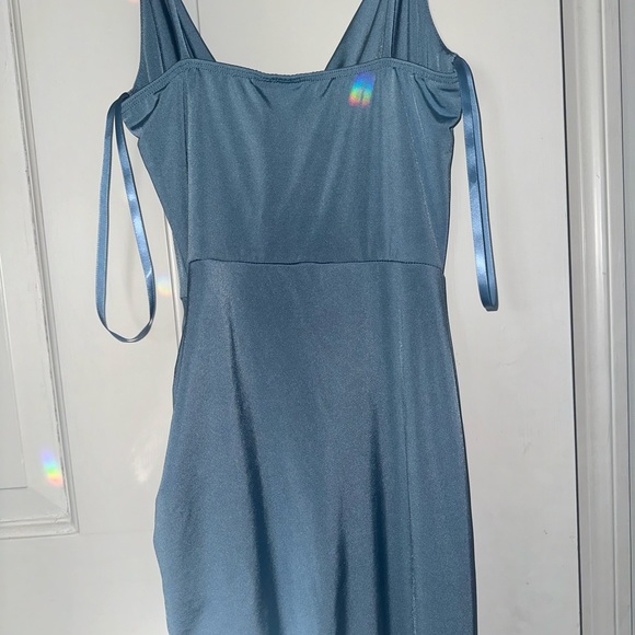 Lillian High Slit Formal Dress Blue from Windsor - Picture 5 of 7